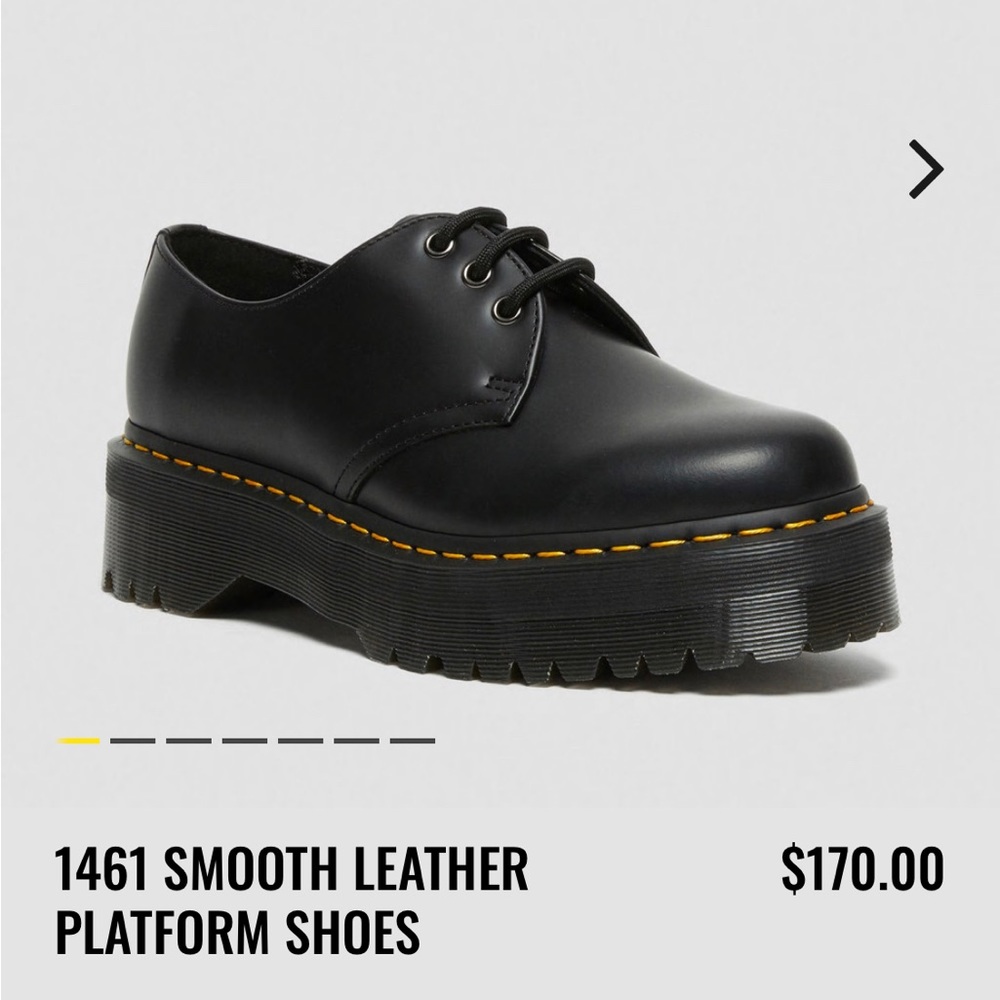 1461 SMOOTH LEATHER PLATFORM SHOES